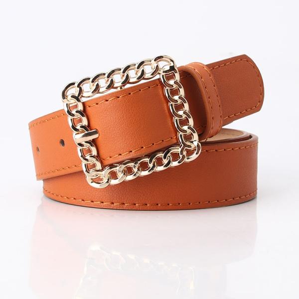 Decoractive Black Pu Leather Belts 2.8cm O Ring Belt Buckle