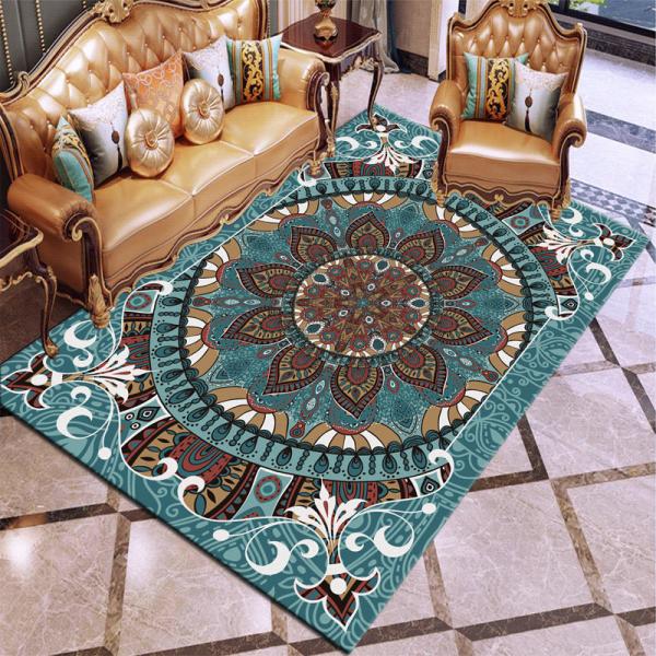 Household Polyester Living Room Floor Carpets Middle Eastern Style Dining Room Carpet