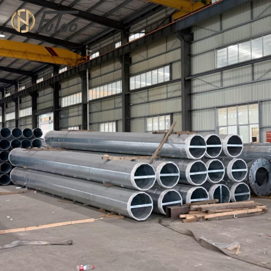 30m High Mast Lighting Pole – Polygonal Galvanized Steel for Stadium & Seaport Lighting