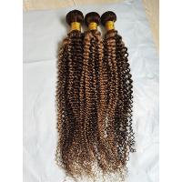 Kinky Curl Hair Bundles P4/27 Ombre Human Hair Extensions Hair Weft