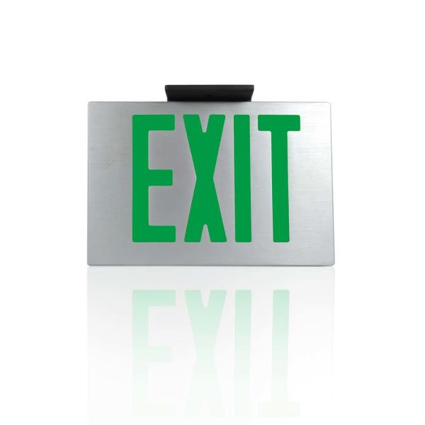 Brush Silver Aluminum LED Emergency 3.8W Fire Exit Sign Lights