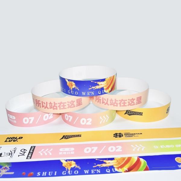 Numbered Event Tyvek Paper Wristbands Durable Waterproof For Event Party Meeting Easy And Access Control