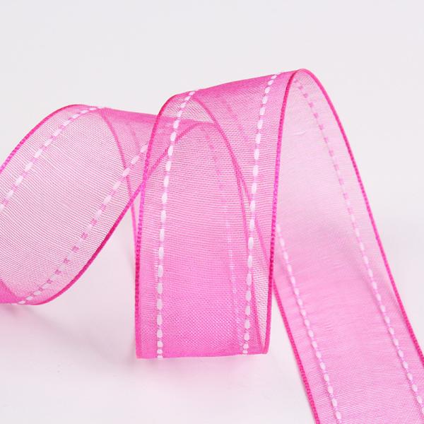 25 mm de borda de poliéster com 38 mm de bordas costuradas para embalagem de flores