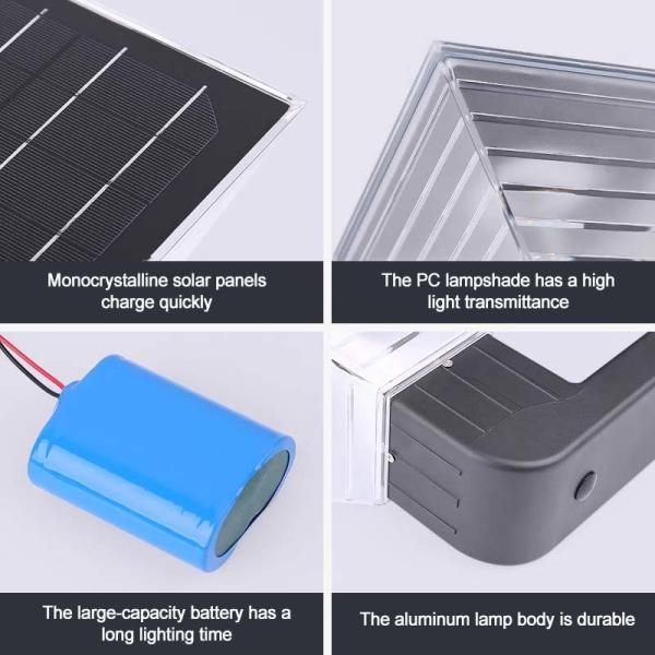 Outside Garden Landscape Decoration Wall Light Led Waterproof Ip65 Solar Outdoor Wall Lamps