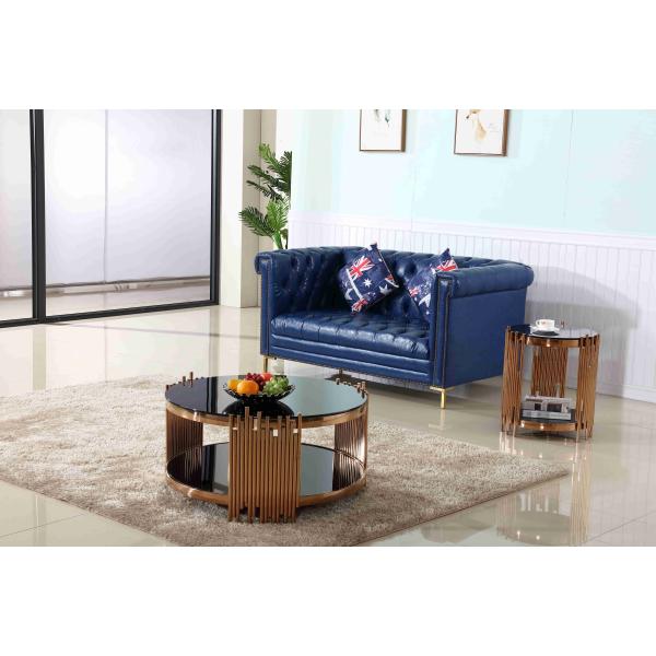 Журнальный стол современного роскошного стильного золота таблицы чая установил мебель комнаты прожития