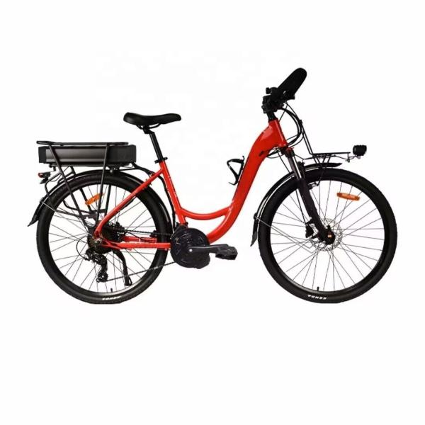 Lithium Battery 700C Electric City Bike 24 Speed 250W Low Step Through Electric Bike
