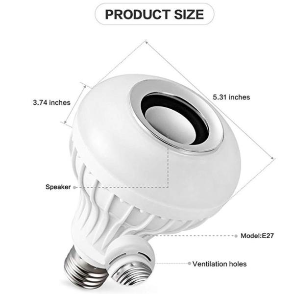 Smart Music LED Bulb Speaker with Music Function and 80 Ra Color Rendering Index
