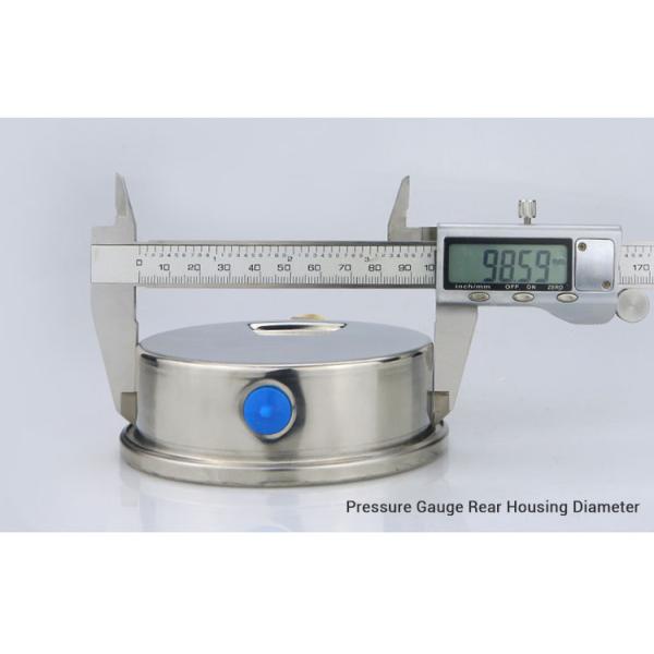 100mm NPT1/2 Brass Connection Pressure Gauge with Stainless Steel Housing OEM Support