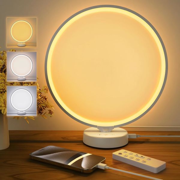 10000 Lux UV Free Sun Lamp Dimmable Light Therapy Lamp with Timer and Remote Control