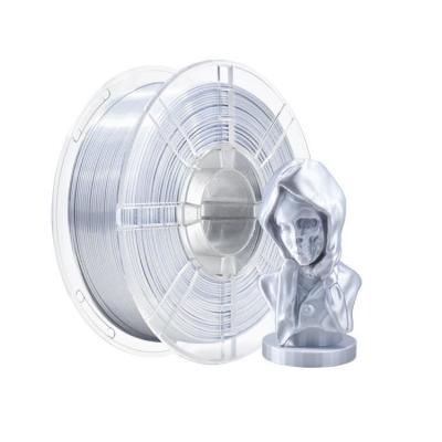 Filamento de impressora 3D Peso líquido 1 kg 1,75 mm Filamento de PLA de prata leve