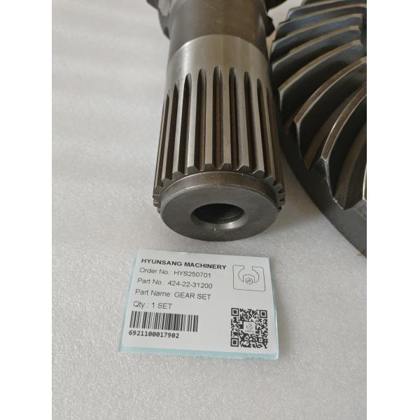 Hyunsang Excavator Parts  PINION AND GEAR 424-22-31200 For WA400, WA430, WA450, WA470