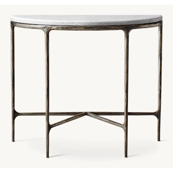 Bedroom Modern Console Table With Stainless Steel And Sintered Stone / Wood Top