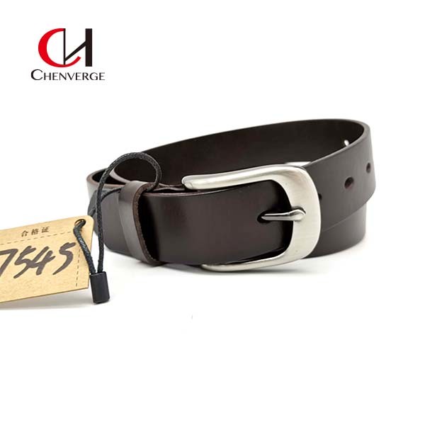 Цвет черноты ширины 34mm Браун кожаного пояса Cowhide людей неподдельный