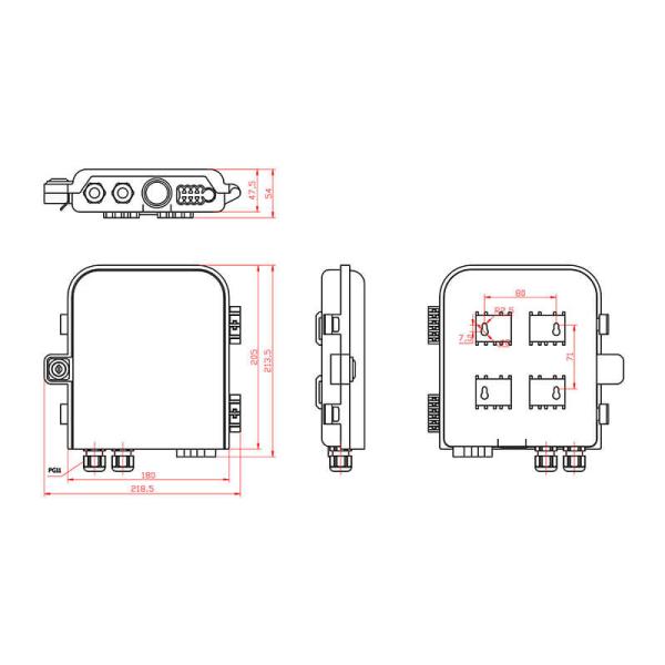 Outdoor Wall Mount Fiber Optic Splitter Terminal Box Ftth Junction Box