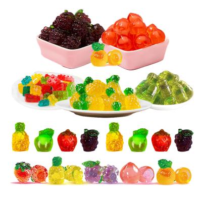 Soft 3D 4D  Juice Peelable Gummy Halal Peeled Fruit Candy Ball
