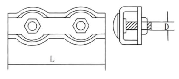 El cinc a dos caras de acero inoxidable del acero de carbono del clip de la abrazadera de cuerda de alambre plateó