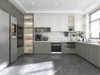 Design de petite maison cuisine rangement armoire étagère avec porte meubles en aluminium