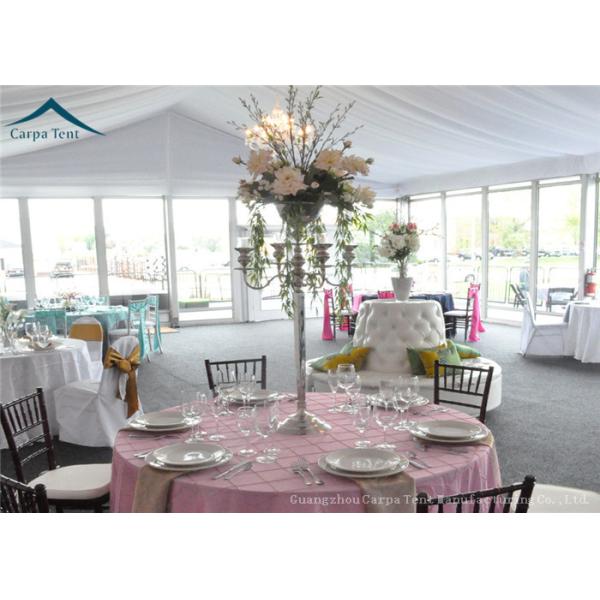 Blue Outdoor Event Tents With Double - Wing Glass Door , Wedding Canopies