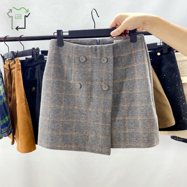Women's Slim Fit Used Clothes Second Hand Polyester Cotton Blend Summer Short
