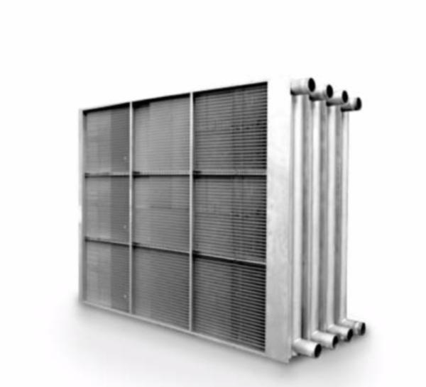 Pipe fin heat exchanger for air conditioning , commercial and industrial refrigeration, energy recovery system cooling