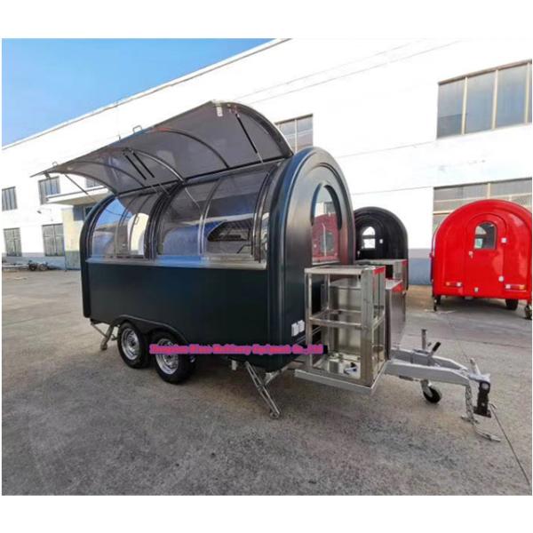 85kms long distance outdoor fast food trailer with durable stainless steel worktable