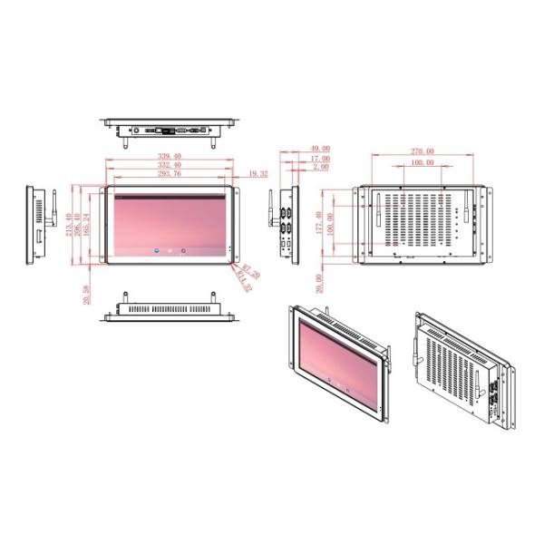 13.3-Inch Android Interactive Module for Factory Control Dashboards, Transportation Displays, Public Information Systems, and Digital Directories