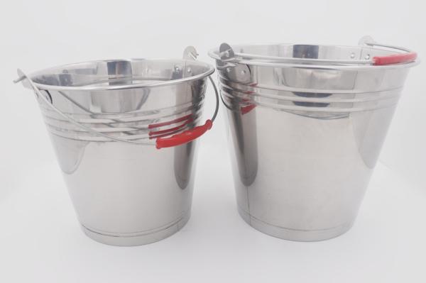 7L OEM/ODM manufacture ice bucket metal milk bucket 201#stainless steel water bucket