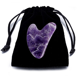 Face Massager Board Scraper Stone Guasha Different Shape with 100% Natural Jade Bag