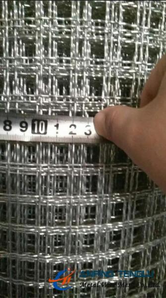 Stainless Steel Single Intermediate Crimped Wire Mesh, 2 Mesh, 9-11mm Opening