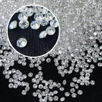 Moissanite à l' anneau, blanche, lâche, diamantée, 1,0 TC par paquet, moissanite à la mêlée ronde, petite taille