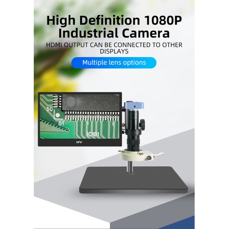 High Quality HD 1080P 20MP Electron Microscope Industrial Camera 20X Zoom 1/2.3 Inch USB 2.0 High Speed Measurement Camera