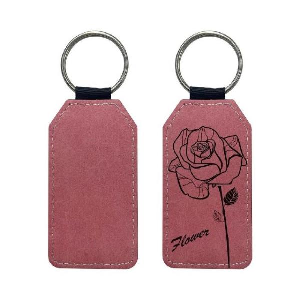 Sublimation Blanks Double-Sided Leather Keychain For Sublimation Printing