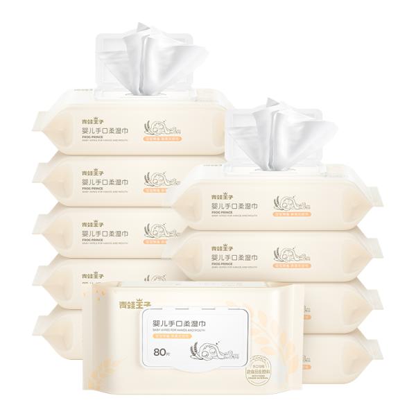 80pcs Per Bag Natural Fabric Biodegradable Baby Wet Wipes Organic