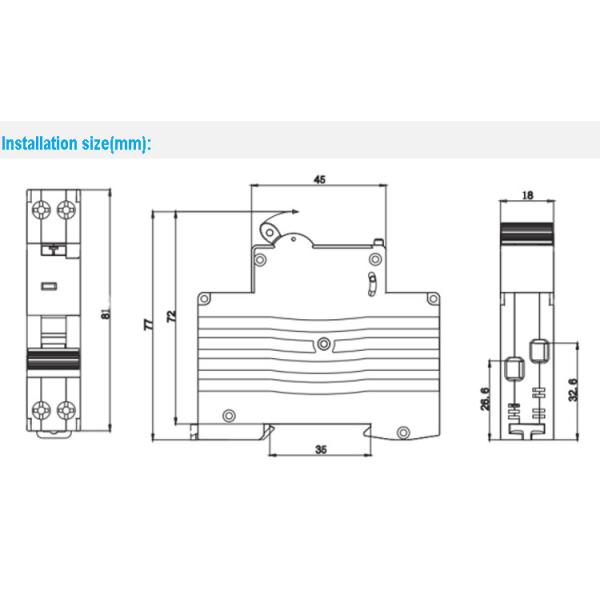 тип автомат защити цепи рельса Din 6ka RCBO с предохранением от перегрузки настоящим