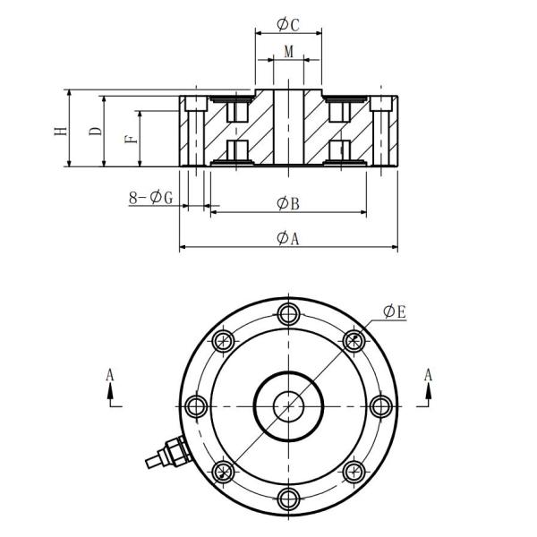 Спица легированной стали веся датчик 1 ячейки загрузки силы давления тяги 5 20 50 70 200T