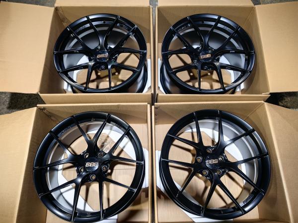 BBS Fi-R Satin Black Wheels 6061-T6 Aluminum Alloy Forged Wheels