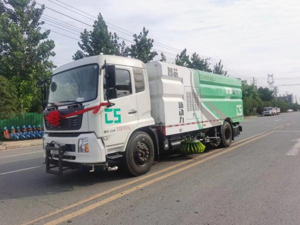 Pure Electric Road Sweeper With High-pressure Water Flushing Function for Airport Road Cleaning