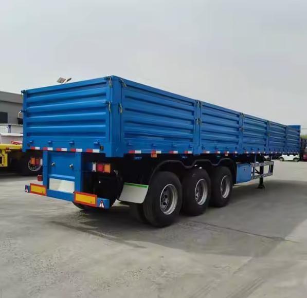 3 Axle 13000X2500X2100MM Sidewall Flatbed Trailer Truck Semi Trailer For Transport