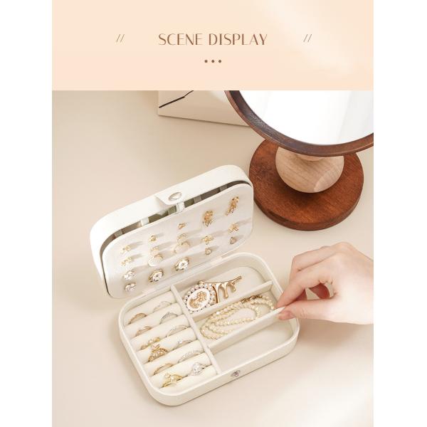 Caixa de joias de viagem de veludo