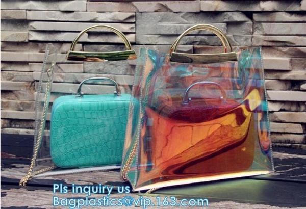 ladies fashion pvc handbag, PVC Women Bags Tote Beach Handbags, PVC Women Handbag Tote Bag, Women Handbag, PVC Beach Bag