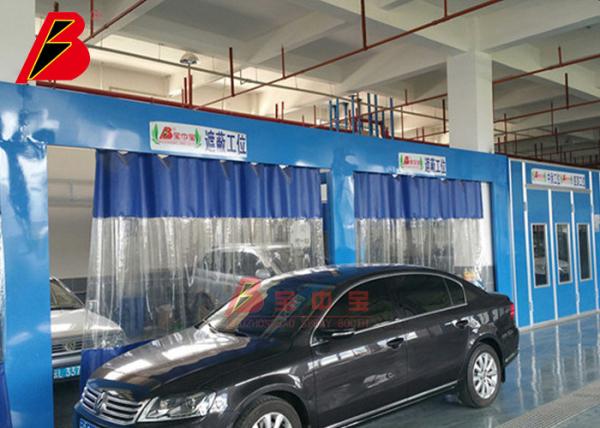 A linha de produção auto pintura do revestimento da pintura do carro da chapa metálica alinha a auto linha do reparo do corpo