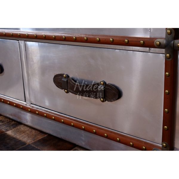 Nidea #8616 Vintage Industrial Retro for Trunk Aluminum Handmade Durable  Lounge Coffee Table Living Room Home Furniture