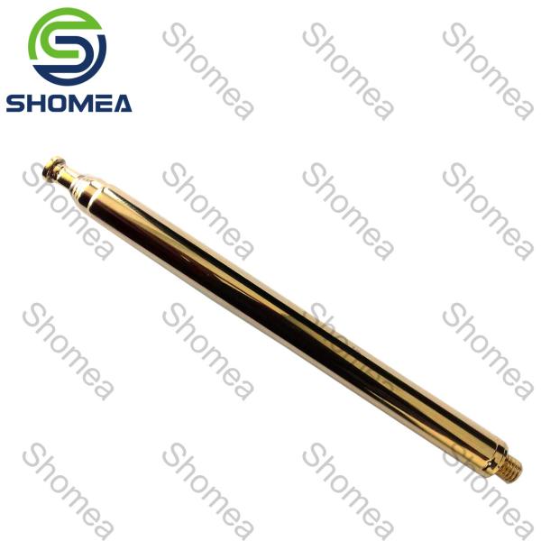 SHOMEA Custom Gold Plated Stainless Steel Telescopic Whips With Male Thread