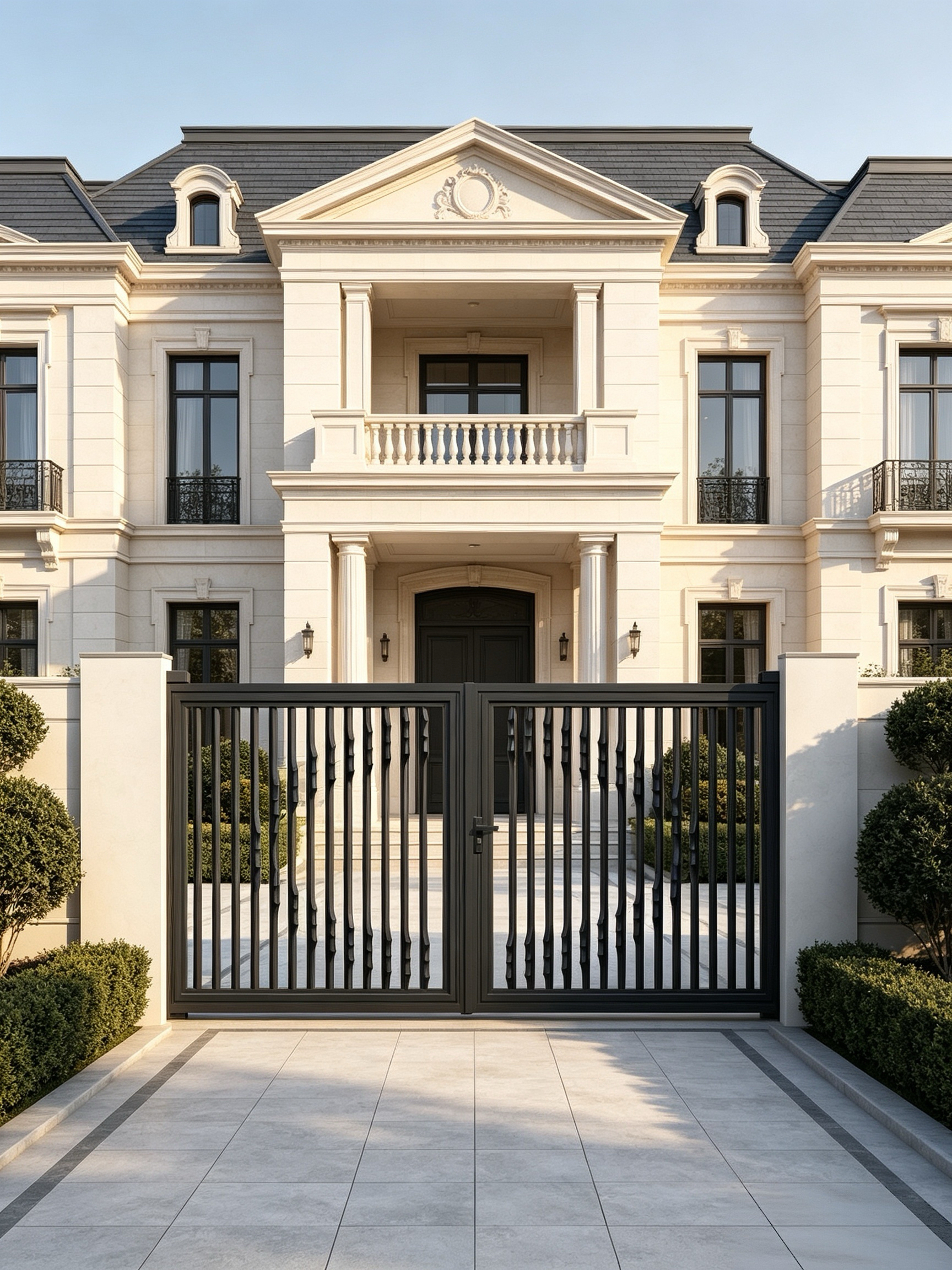 Luxury T6-T5 Aviation-grade Aluminum Alloy Villa Courtyard Gate with Custom Size and Electric Control