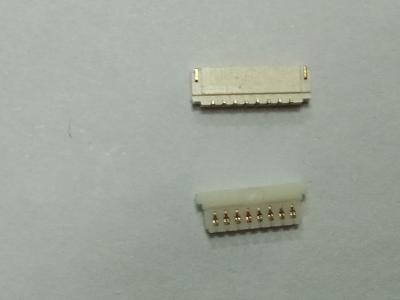0.8 Pitch White Gold Plated Crimping Style IDC Type Connector 8 Pole Housing / Wafer