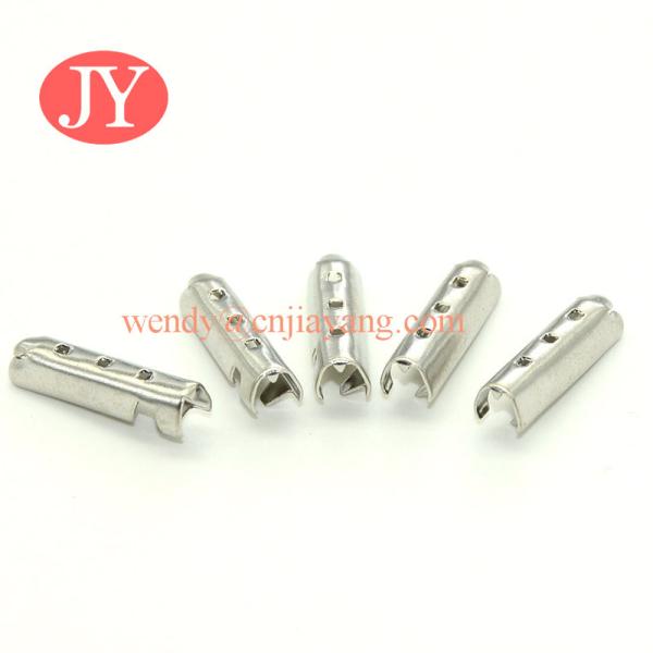 Silver Brass Customized Engraved Logo Aglets for shoelaces - Drawstring Metal Aglets Manufactuer
