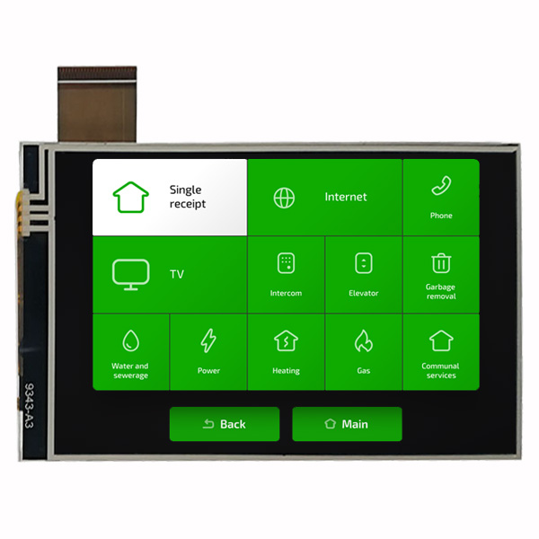 модуль 480x800 IPS TFT LCD 4 дюйма с касанием интерфейса RTP RGB