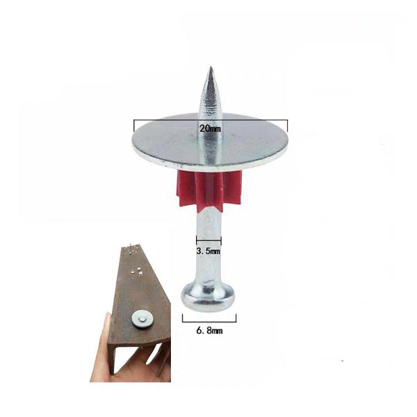 Direct Supply Power Actuated Concrete Nails with Flat Head and 25mm Washer Diameter