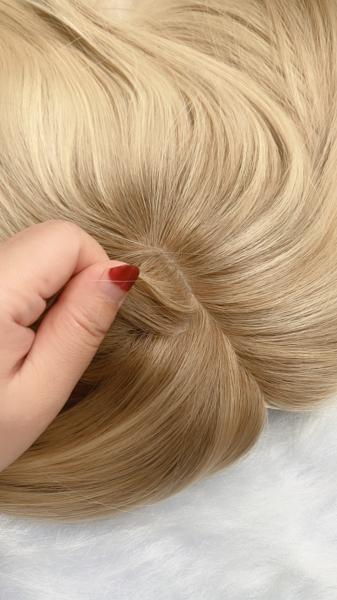 Hair topper for women human hair virgin cuticle silk topper for hairloss help