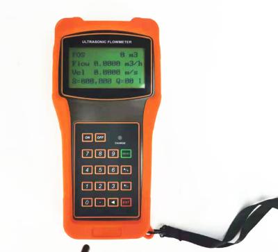 Medidor de fluxo ultrassônico portátil da água de esgoto, medidor de fluxo 4-20mA ultrassônico Handheld